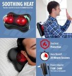 Zyllion Shiatsu Massager Pillow with Heat - Black