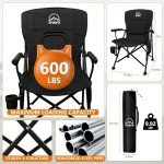 Heated Massage Camping Chair with Battery Power