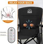 Heated Massage Camping Chair with Battery Power