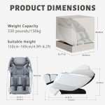 HealthRelife 4D Full Body Massage Chair - Grey