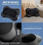 Zyllion Shiatsu Massager Pillow with Heat - Black