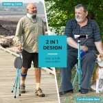 Folding Massage Chair and Walking Stick Combo