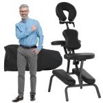 Portable Height Adjustable Massage Chair with Carrying Bag
