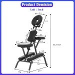 Portable Height Adjustable Massage Chair with Carrying Bag