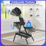 Portable Height Adjustable Massage Chair with Carrying Bag