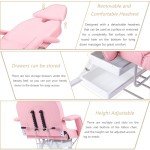 Jaxilyn Adjustable Tattoo Facial Massage Chair - Pink