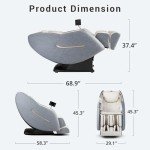 MYNTA 2025 SL-Track Shiatsu Massage Chair Recliner