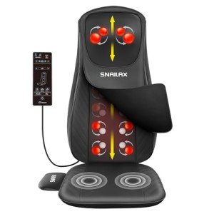 Snailax Shiatsu Back Massager with Heat & Intensity