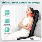 Snailax Shiatsu Back Massager with Heat & Intensity