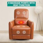 Naomi Home Willa Faux Leather Massage Recliner