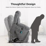 Phoenix Home Power Lift Recliner with Massage & Heat