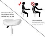 Ergonomic Rolling Saddle Stool with Wheels