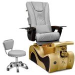Luxury Massage Pedicure Chair with Stool & Heat
