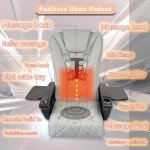 Luxury Massage Pedicure Chair with Stool & Heat