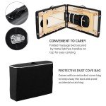 Yaheetech Portable Adjustable Massage Table - Black