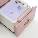 Pink Pedicure Spa Chair with Massage & Foot Bath
