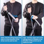Lightweight Folding Walking Cane with Seat & Massage