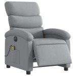 Light Gray Electric Massage Recliner Chair