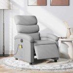 Light Gray Electric Massage Recliner Chair