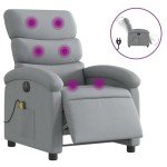 Light Gray Electric Massage Recliner Chair