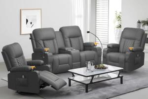 YONISEE 3PC Luxury Massage Recliner Set