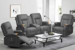YONISEE 3PC Luxury Massage Recliner Set