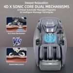 Alfine Theta A696 4D Massage Chair with Zero Gravity