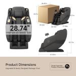 Springspa 4D Full Body Massage Chair with Bluetooth