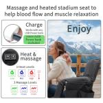 Heated Bleacher Seat with Massage and Recline