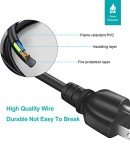 Universal 6-Foot Power Cord for Fitness Equipment