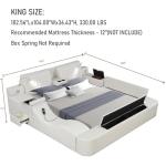 Luxury Massage Bed Frame with USB and Speakers