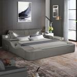 Luxury Massage Bed Frame with Lights and USB