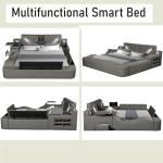 Luxury Massage Bed Frame with Lights and USB