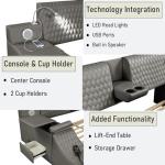 Luxury Massage Bed Frame with Lights and USB
