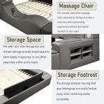 Luxury Massage Bed Frame with Lights and USB