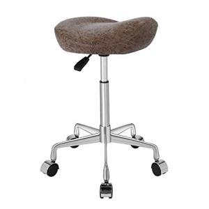 Kaleurrier Ergonomic Rolling Saddle Stool Chair
