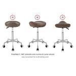 Kaleurrier Ergonomic Rolling Saddle Stool Chair