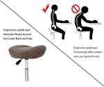 Kaleurrier Ergonomic Rolling Saddle Stool Chair