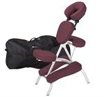EARTHLITE Portable Massage Chair Package VORTEX - Portable, Compact, Strong and Lightweight incl. Carry Case, Sternum Pad & Strap (15lbs), Burgundy