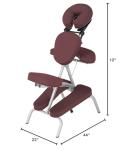 EARTHLITE Portable Massage Chair Package VORTEX - Portable, Compact, Strong and Lightweight incl. Carry Case, Sternum Pad & Strap (15lbs), Burgundy