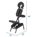 Master Massage Apollo Portable Massage Chairs, Ergonomically Designed Foldable Massage Therapy Chair, Folding Lightweight Massage Chair with Larger Cushion and Wheels Bag-in Black