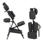 Master Massage Apollo Portable Massage Chairs, Ergonomically Designed Foldable Massage Therapy Chair, Folding Lightweight Massage Chair with Larger Cushion and Wheels Bag-in Black
