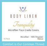 10 Pack Body Linen Tranquility Microfiber Massage Face Rest Covers for Massage Tables and Chairs - Durable, Lightweight and Extra Soft Microfiber Face Cradle Covers - Walnut