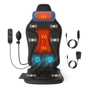 Heated Back Massager Pad with Neck Support