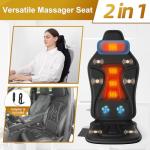 Heated Back Massager Pad with Neck Support