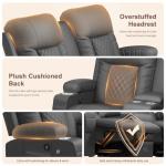 YONISEE Dark Gray Reclining Massage Chair Set