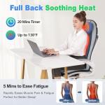 Heated Back Massage Chair Pad with Neck Pillow