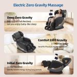 Massage Chair Full Body, Easy To Install & Users Friendly, Zero Gravity Full Body Massage Chairs with Touchscreen Smart Mode, Heated, 10 Fixed Rollers, Retractable Foot, Phone Holder, Bluetooth, Light