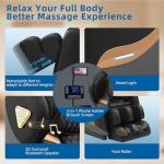 Massage Chair Full Body, Easy To Install & Users Friendly, Zero Gravity Full Body Massage Chairs with Touchscreen Smart Mode, Heated, 10 Fixed Rollers, Retractable Foot, Phone Holder, Bluetooth, Light