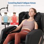 Massage Chair Full Body, Easy To Install & Users Friendly, Zero Gravity Full Body Massage Chairs with Touchscreen Smart Mode, Heated, 10 Fixed Rollers, Retractable Foot, Phone Holder, Bluetooth, Light